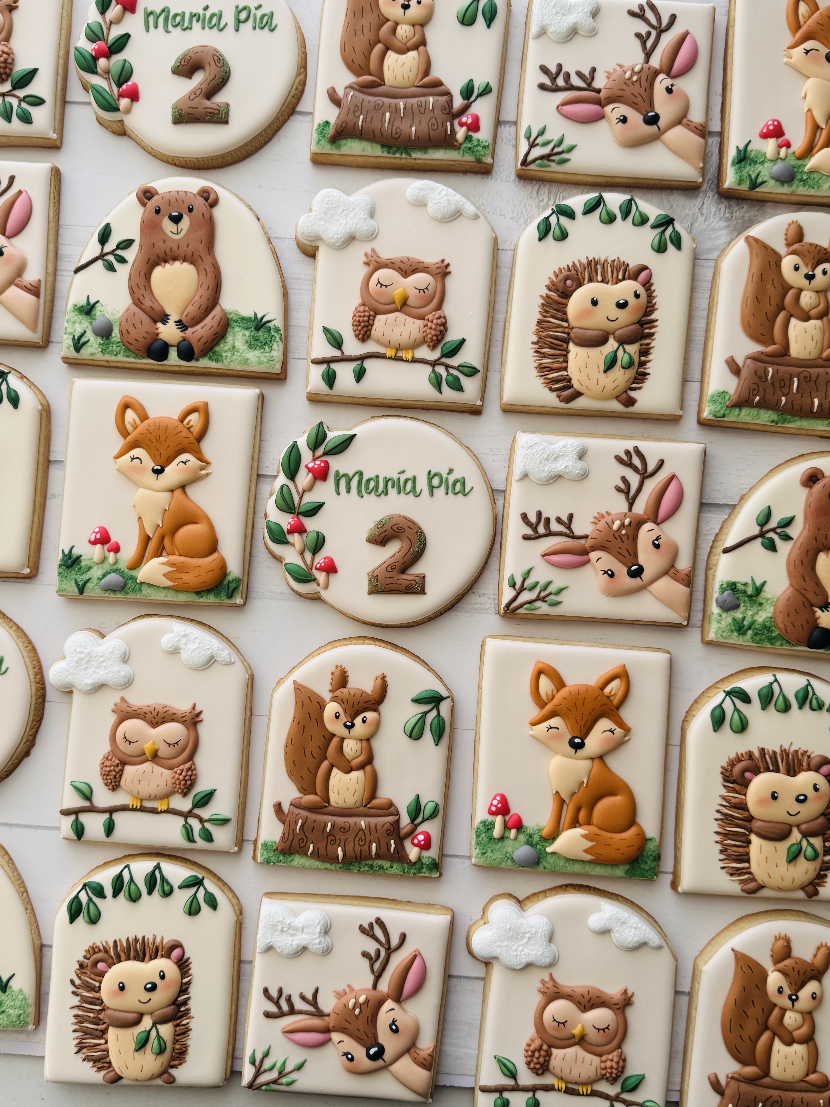 Woodland animals cookies