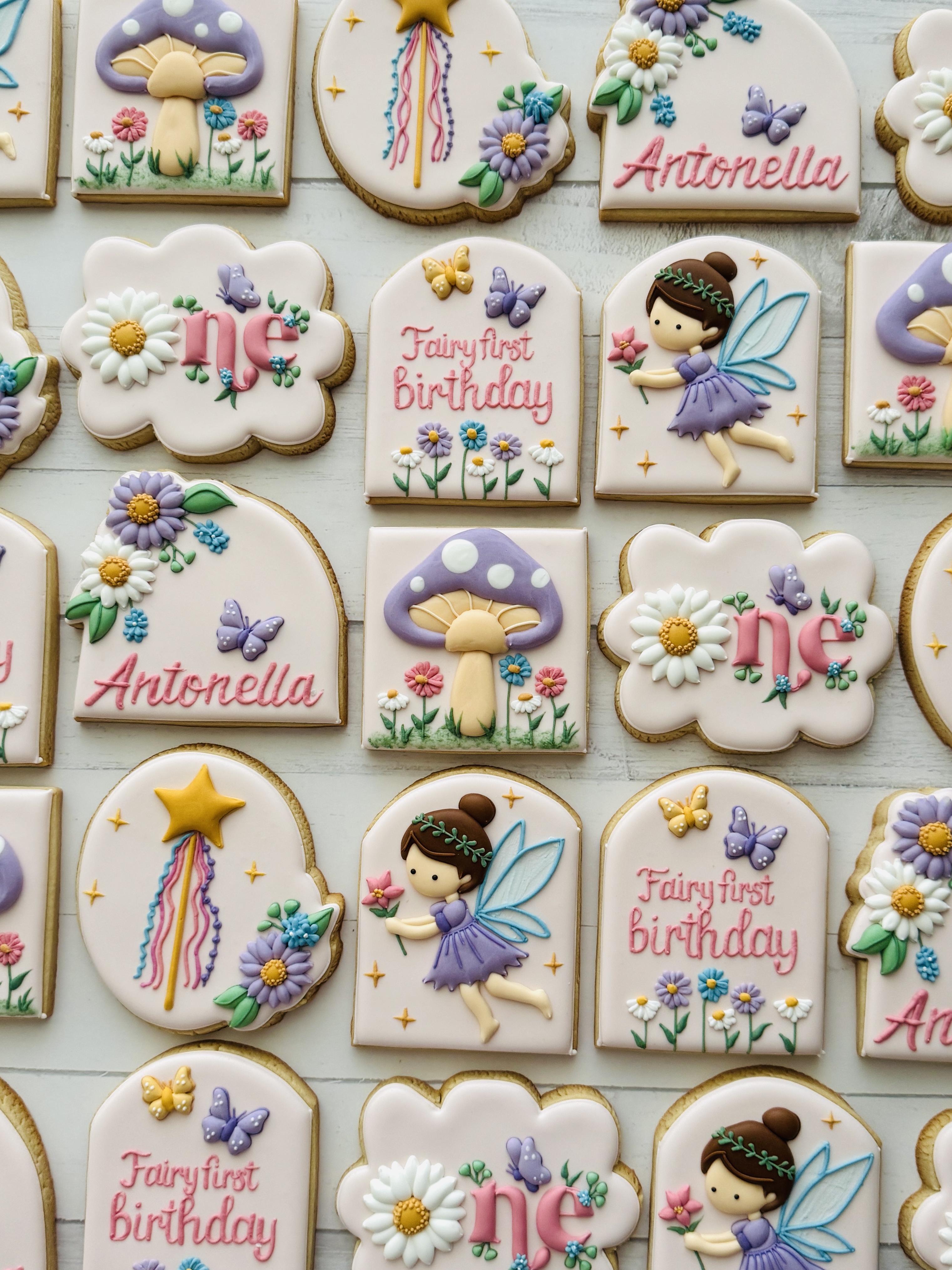 Fairy garden mushrooms cookies